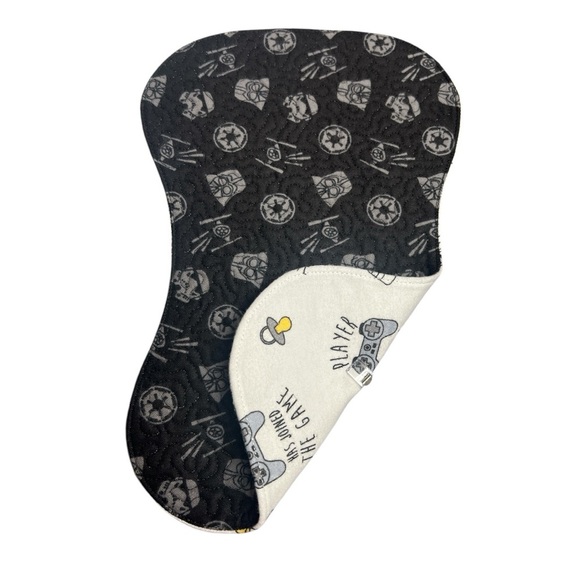 Hand Crafted Other - Hand Crafted Flannel Burp Cloth Contoured Padded Fabric Quilted Reversible